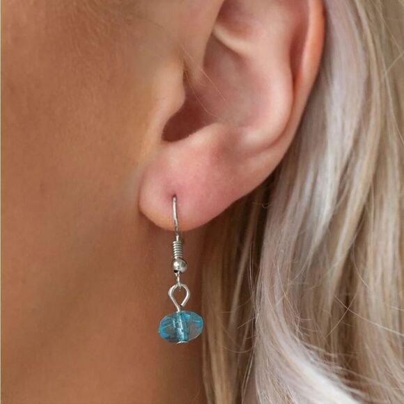 Paparazzi I Want To Sea The World Necklace and Earrings Set Womens Jewelry Blue - Picture 3 of 6